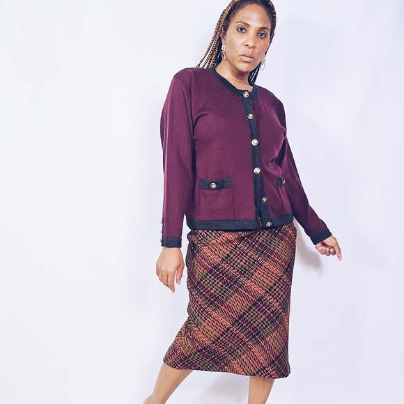 Sandra & Andre Plaid Midi Skirt - Picture 2 of 8